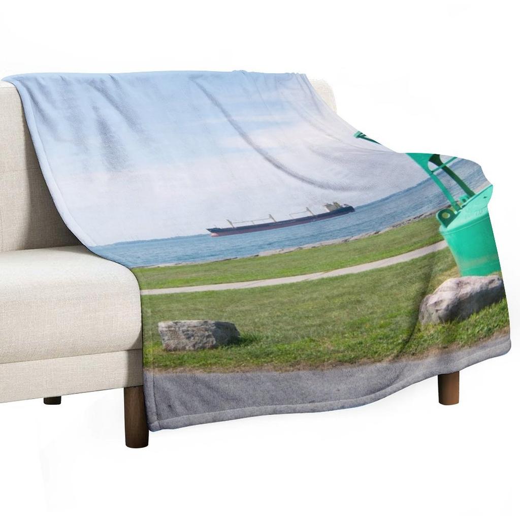 Ship Watching At East End Park Throw Blanket Giant Sofa Shaggy Cosplay Anime Sofa Blankets