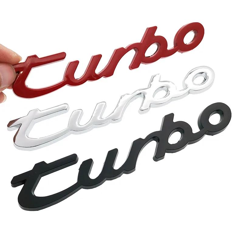 1Pc Turbo Letters Badge Emblem Car Styling Refitting Sticker Fender Side Mark