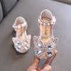 Spring-autumn Korean-style girls' small/medium/large children's dance flat shoes, performance shoes, princess leather shoes with bowknot