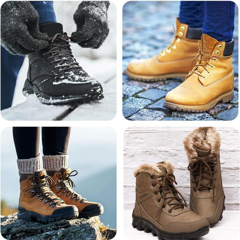 2 Pair NEW Heavy Duty Durable for Sneakers Boots Hiking Shoes Oxford Shoe Laces Classic Round Shoelaces