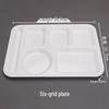 Heavy-Duty Melamine 6-Compartment Rectangular Canteen Tray