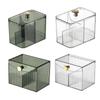Transparent Storage Container with Multiple Sections and Sealed Lid Plastic Compartmented Cosmetics Organiser