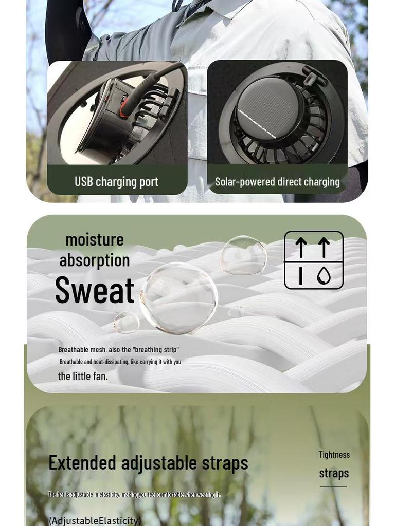 Men's Outdoor Wide Brim Sun Hat with UV Protection for Fishing