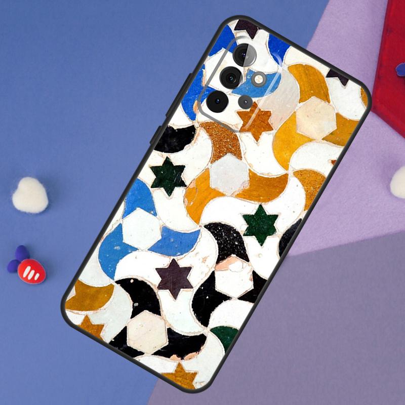 Moroccan Tile Case For Samsung Galaxy A14 A56 A36 A26 A16 A06 A54 A34 A12 A32 A52 A13 A33 A53 A15 A35 A55
