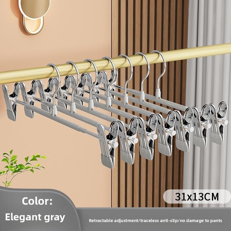 

Вешалка для брюк, зажим для бытовой сушки, ветрозащитная, не оставляющая следов, вешалка для брюк, специальная многофункциональная нескользящая вешалка для юбки 30*13.5cm серый