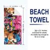 Jjba Print Beach Towel, Large Soft Quick Dry Towel for Beach Camping Swimming