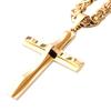 Titanium Steel Catholic Jewelry Accessories Retro Crucifix Pendant Chain Cross Necklace  Church