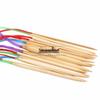 80CM Colored Bamboo Double-Pointed Circular Knitting Needles Set, 18 Models, Bleached.
