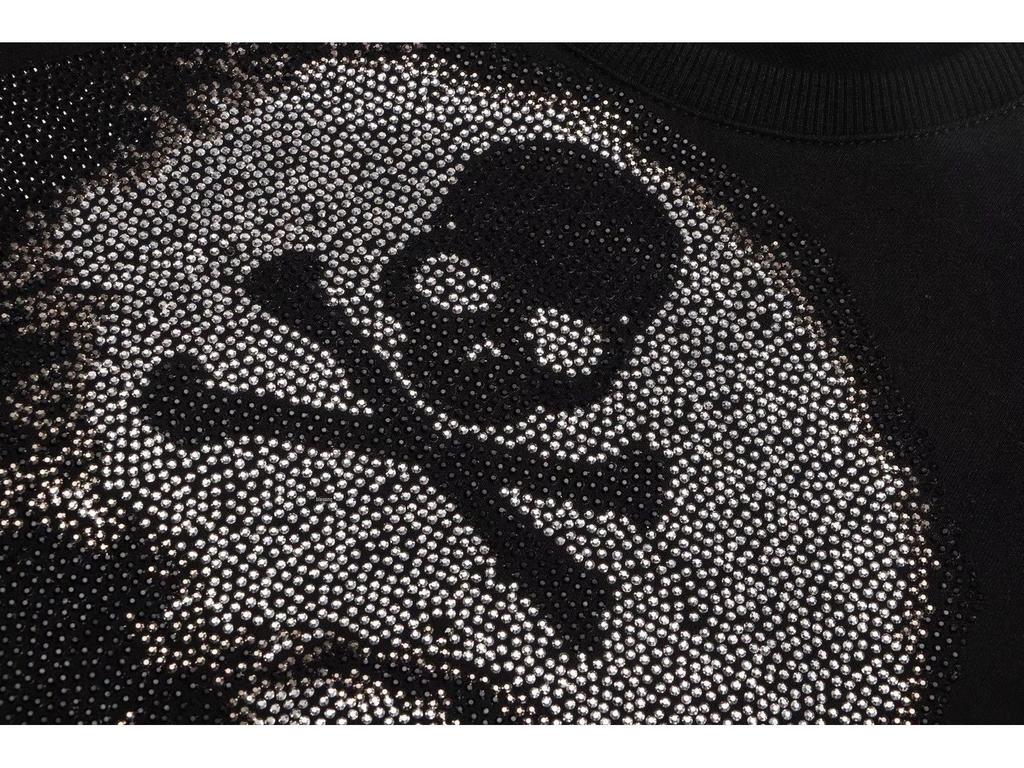 Philipp Plein Men's Rhinestone Skull Hoodie - Trendy Autumn/Winter Street Style Fashion