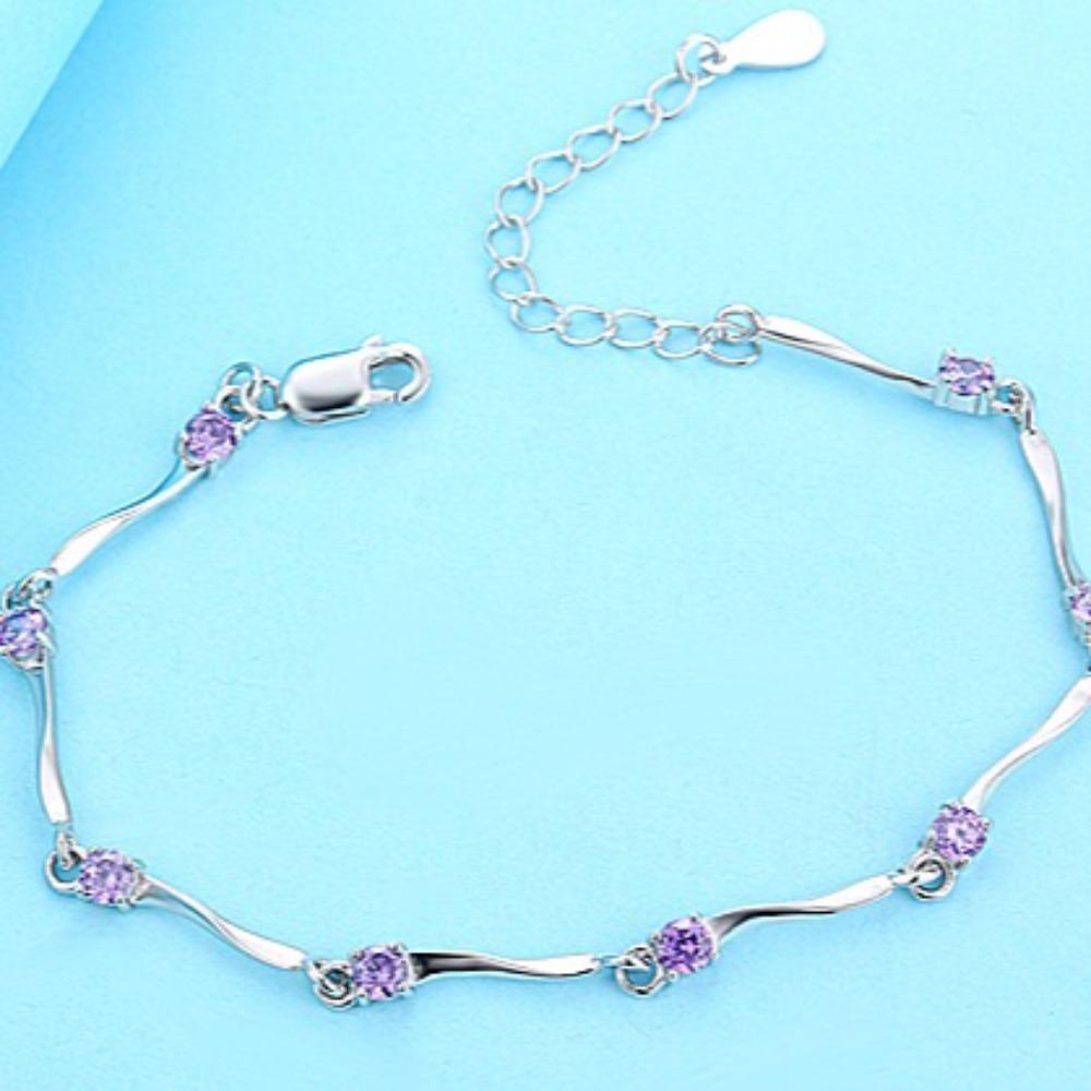 Silver Plated Bamboo Bracelet Elegant Womens Jewelry Perfect Birthday Valentines Day Gift