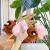 Plush Capybara Doll Keychain Squeeze Spitting Bubbles Capybara Bag Pendant Soft Stuff Relieve Stress Toys For Kid BIrthday Gift