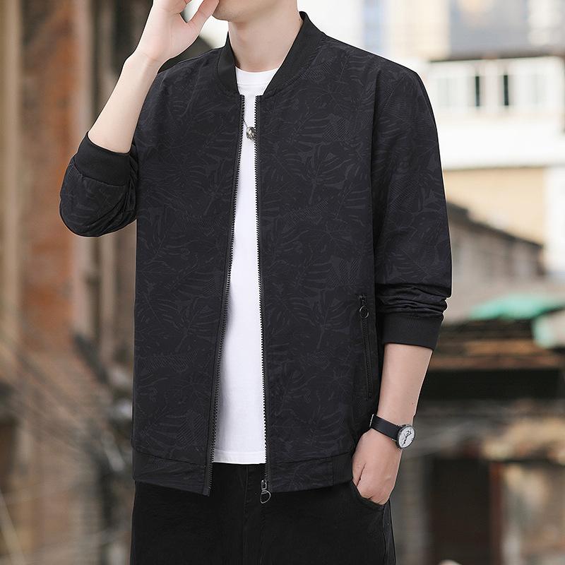 New Spring and Autumn Style Men's Full-print Coat Youth Baseball Leader