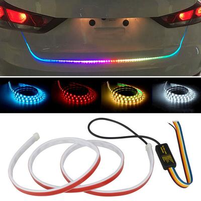 RGB Car Van Trunk Tail LED Light Brake Gear Turn Signal Flow Strip Lamp Decor Trailer Rear Lights Universal Car Accessories