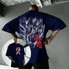 Dragon Ball Anime Vegeta Hand Drawn Pure Cotton T-shirt 2026 Men and Women Summer New Trend Hip Hop Casual Short Sleeve Top