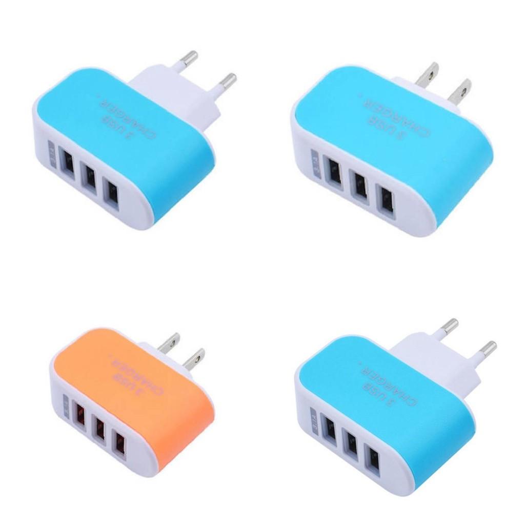 Versatile 3usb Candy Charger With Led Light For Apple Devices Travel-friendly