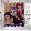 1pc Kpop Girl Group Stage Print Shower Bathe Partition Privacy Hanging Curtain with 12 Hooks Multiple Sizes Easy Installation