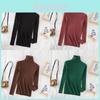 Elegant Knit Sweater For Women With High Neck Slim Fit Long Sleeve Casual Wear