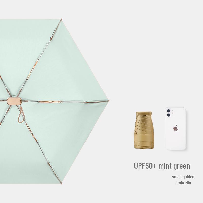 Women's Compact Sunscreen Mini Folding Umbrella - Travel-Size, Rain or Shine, Customizable Design