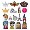 Glitter Trend Embroidered Crown Lipstick Perfume Patch with Iron-on Backing for DIY Projects