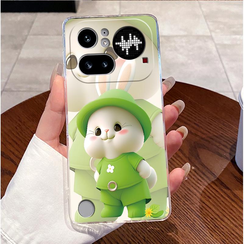 Für Nothing Phone 4a Pro Hülle Klar Luxus Niedlich Liebes Hase Lustig TPU Weiches Silikon Rückseite Für Nothing Phone4A Pro Gehäuse