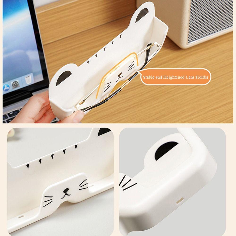 Cute Cat Sun-glasses Display Holder Wall Mounted Glasses Storage Rack  Desktop Bathroom Bedroom