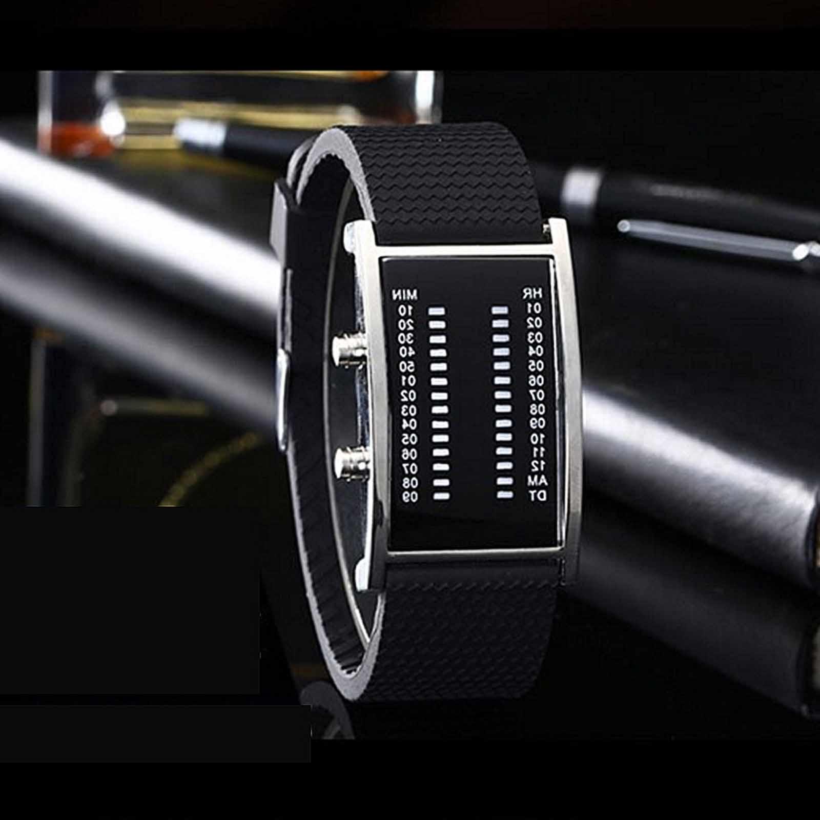 

Мужские водонепроницаемые светящиеся наручные часы-будильник для бега One Size