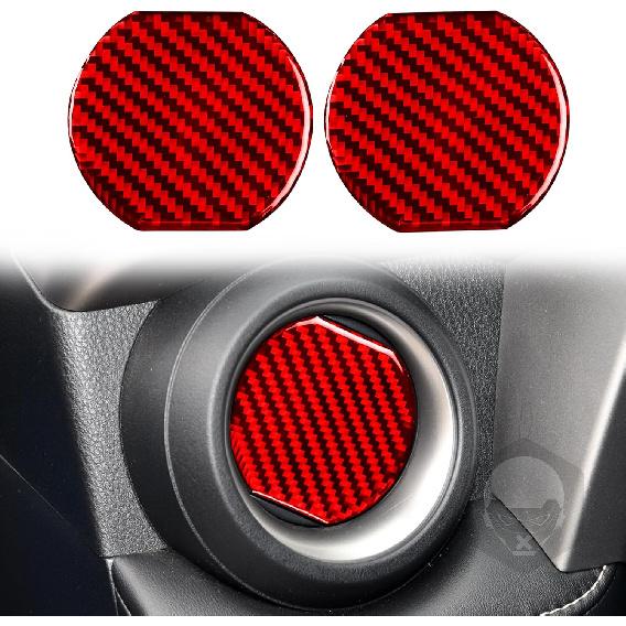 For Toyota RAV4 2013-2018 Accessories Window Switch Panel Red | Real Carbon Fiber, for Toyota RAV4 2013 2014 2015 2016 2017 2018, Interior Trim