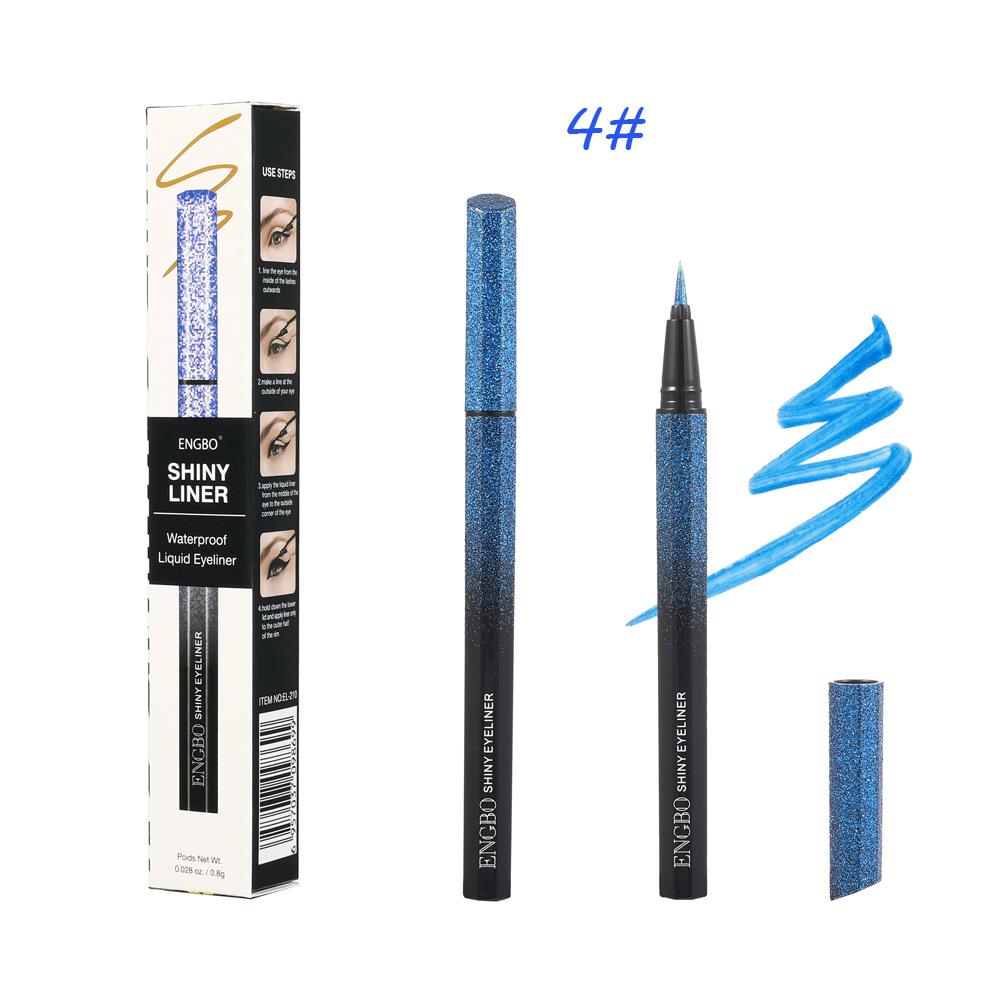 6 Pieces of Starlight Colored Eyeliner Pens with Different Colors Fast Drying Waterproof Sweat Resistant Makeup Resistant and Dream Eyeliner Pen