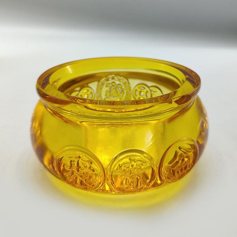 

1Pcs Multi-Size Citrine Cornucopia Gold/Color Ingot Artificial Cornucopia Office Home Glass Decoration