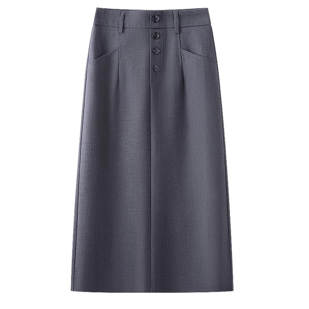 Damen hochtaillierter, schlankmachender Midirock für Frühling & Herbst 2025