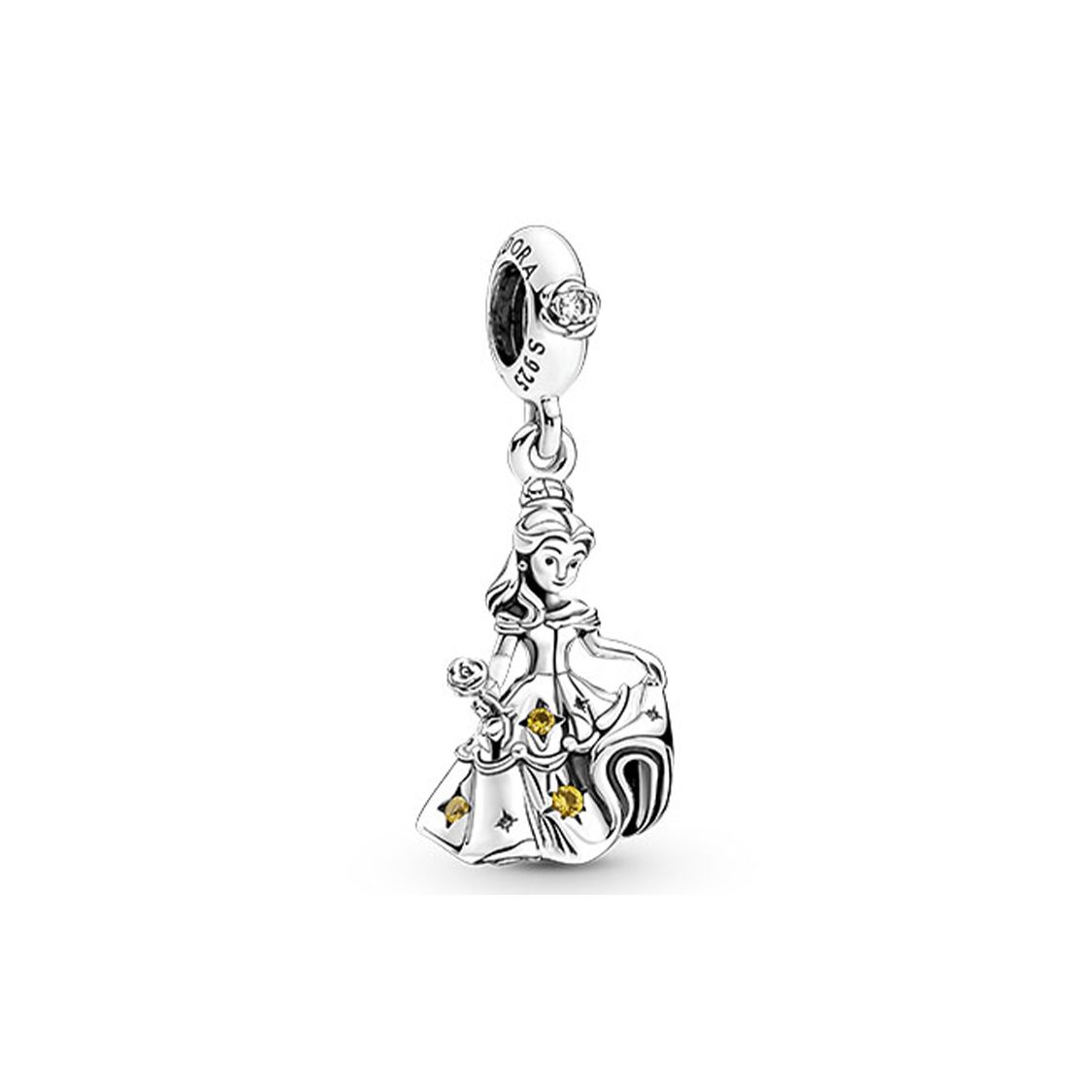 Pandora Belle Dancing Charm From Disney Series Women jewelry 790014C01 Box,F,Silver