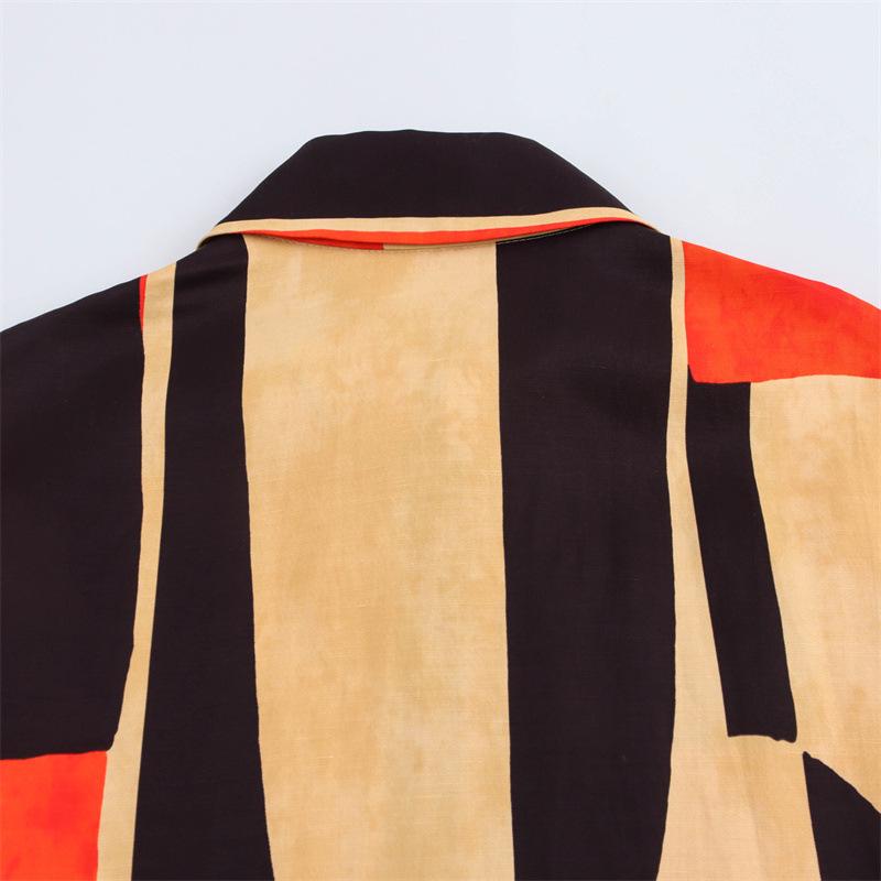 TAOP&ZA Women's Spring/Summer Fashion Print Shirt & Casual Pants Set