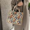 2025 New Linen Tote Bag Tote Bag Going Out Shopping Bag Canvas Large Capacity Women's Bag