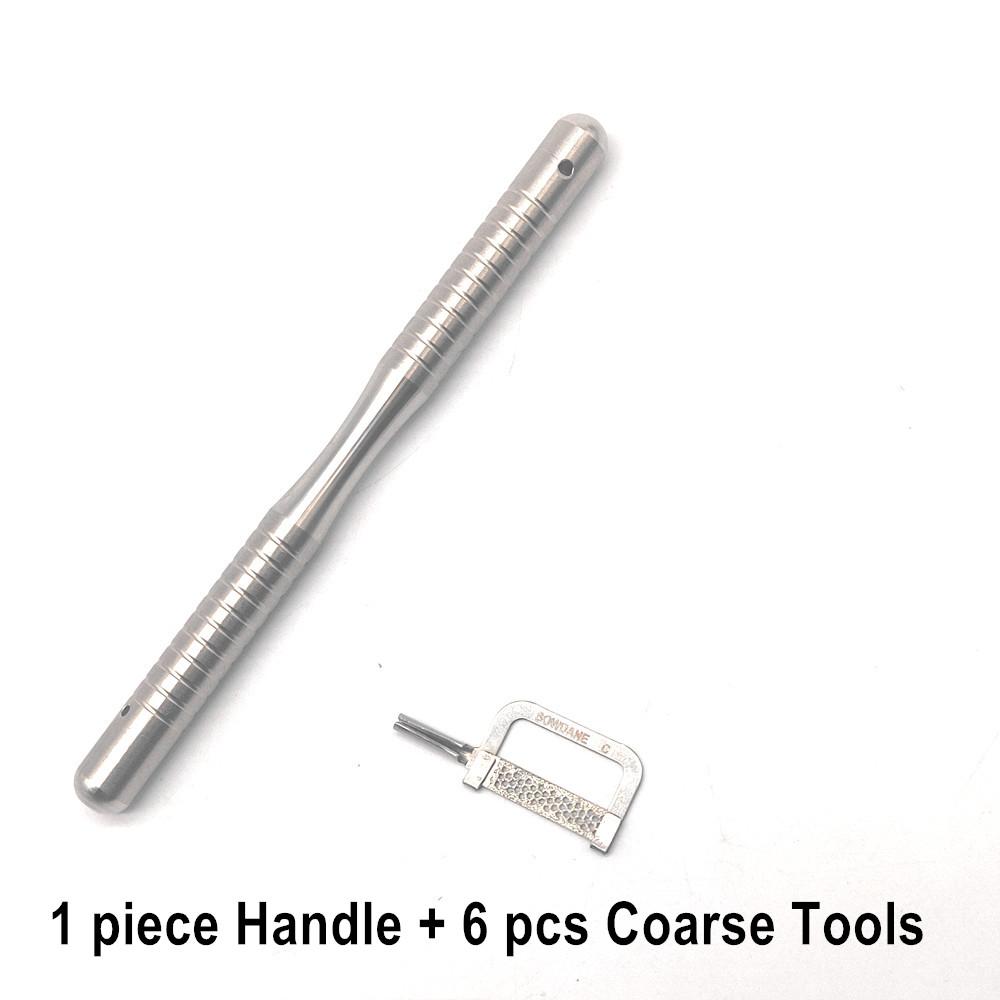Bandes automatiques de réduction d'émail interproximale dentaire, poignée à Double face, Surface de ponçage en diamant avec trou