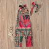 Summer Toddler Baby Girls Sleeveless Dashiki  Romper Jumpsuit Clothes