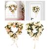 Heart Shaped Wreath Front Door Romantic Decoration Indoor Valentines Day Wreath Garland for Home Holiday Door Wedding Farmhouse