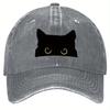 Peeking Black Cat Silhouette Baseball Cap Adjustable Summer Outdoor Casual Unisex Hat