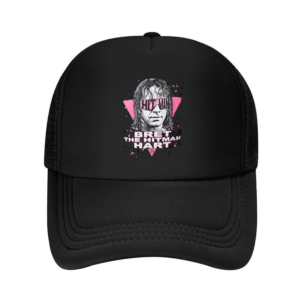Bret ‘The Hitman’ Hart Wrestling Legend - Themed Graphic Portrait Art Mesh Baseball Cap One Size