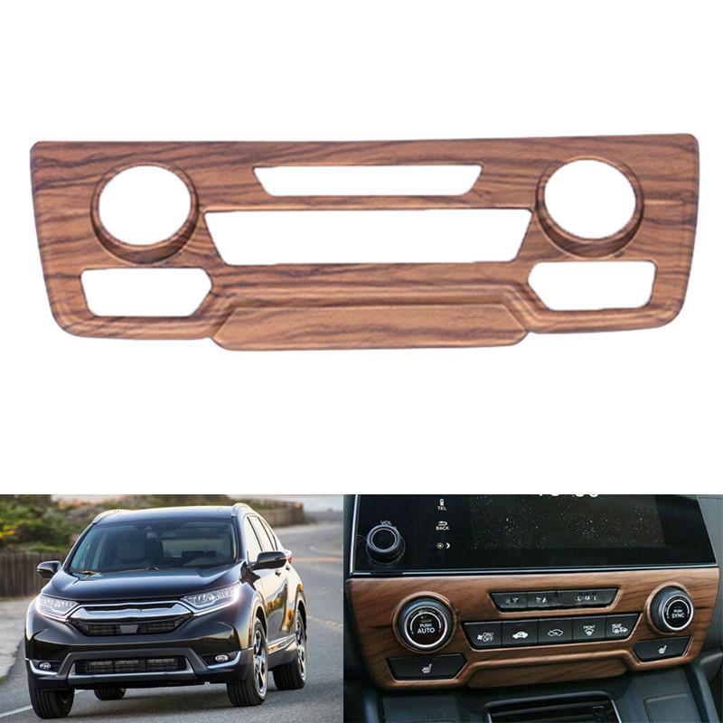Peach Wood Grain AC Control Panel Cover Trim For Honda CRV 2017 2018 2019 2020 ABS Interior Decoration for Car Center Console Upgrade