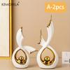 KEMORELA 1/2PCS Home Decoration Luxury Statues Simple Style Holiday Decorations TV Cabinet Wine Cabinet Office Desk Accessories