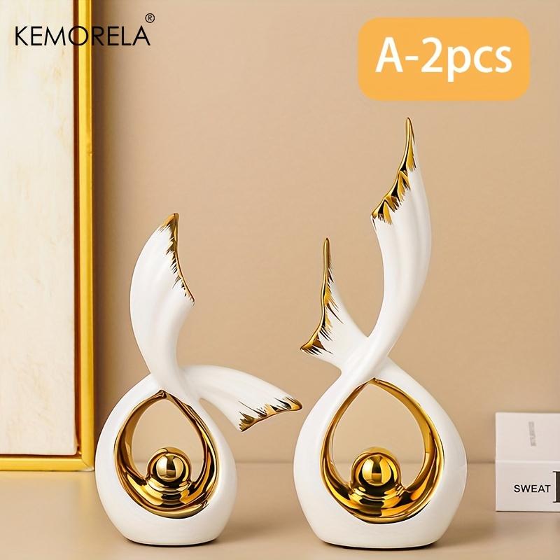 KEMORELA 1/2PCS Home Decoration Luxury Statues Simple Style Holiday Decorations TV Cabinet Wine Cabinet Office Desk Accessories