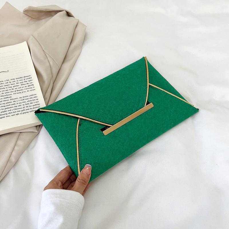 Stylish And Versatile Envelope Clutch Bag For Women In Black Hot Pink And Green