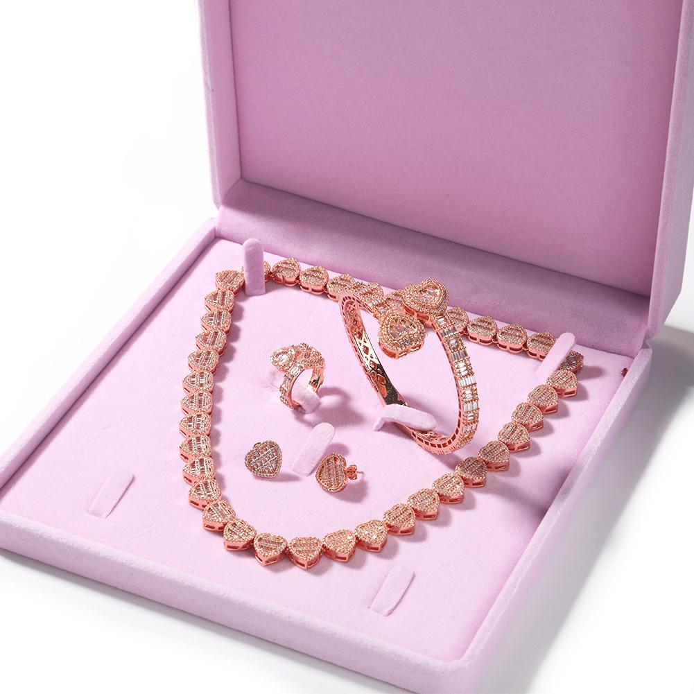 THE BLING KING Baguettecz Heart Jewelry