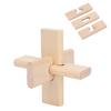 Jigsaw Lock Unlocking Toy Patience Training Intelligent Brain Teaser Wooden Puzzle Lock Toy