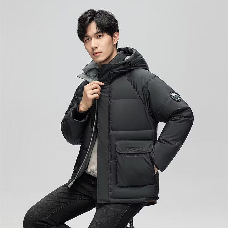 Down Jacket Men's and Women's Winter Hooded Thickened Warm New Casual Loose Large Size