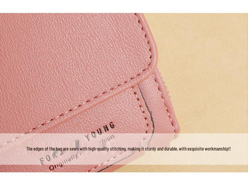 Urban Minimalist Women's Crossbody Wallet Bag with Card Slots & Phone Compartment