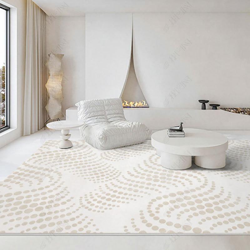 Tappeto Grande Semplice Stile Crema per Soggiorno e Camera da Letto Preferito dai Bambini Tappetini Antiscivolo Creano un'Atmosfera Calda e Accogliente