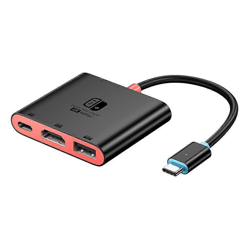Switch 2 Dock for Nintendo Switch 2,Plug&Play for V21+, Portable TV Travel Docking Station,Steam Deck Dock USB C To HDMI Hub Charger Laptop Docking Wi