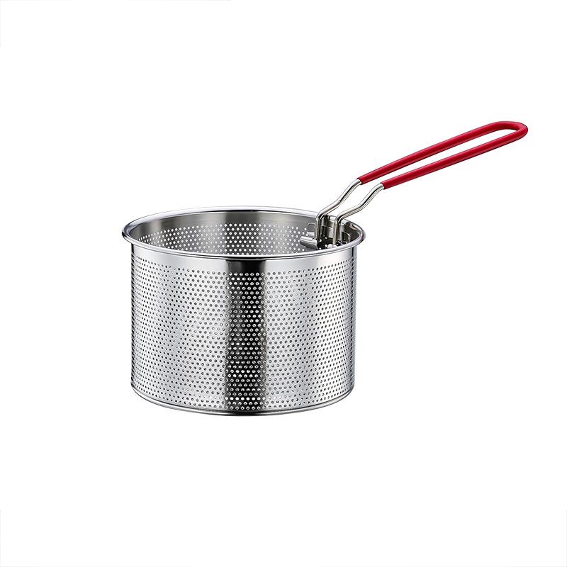 NUBECOM 304 Stainless Steel French Fries Frame Round Filter Multi-purpose Fryer Frying Basket Colander Strainer Kitchen Tools