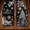 2026 Christmas Window Clings New Year Static Sticker Elk Snowman Window Decoration for Home Festival Gift